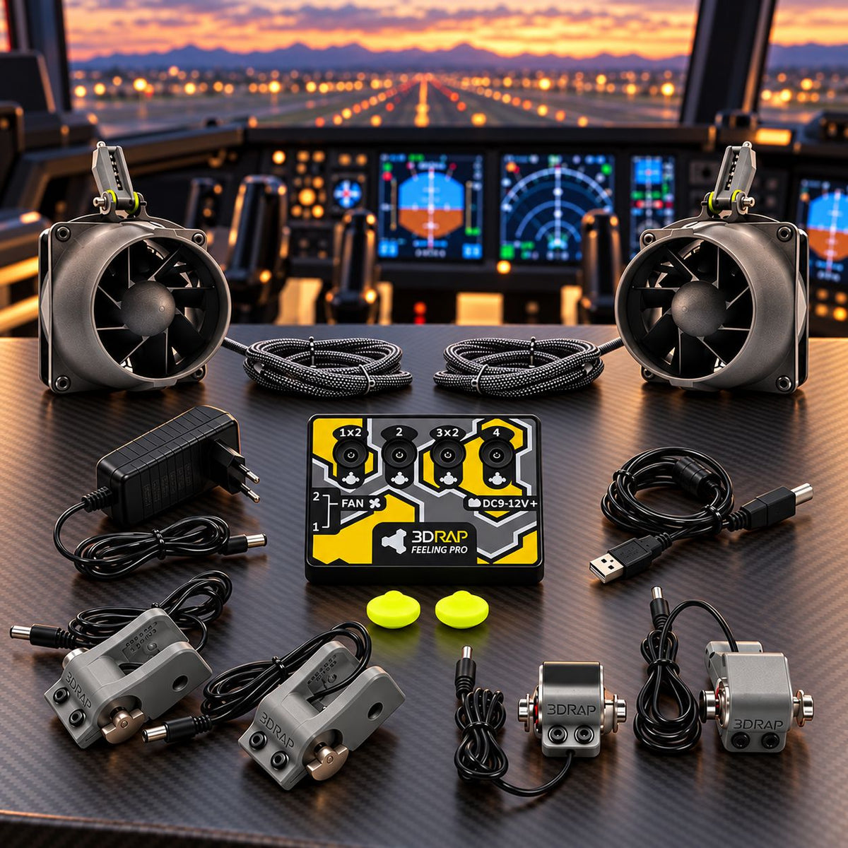 3DRap Feeling PRO Aviation - Flight Simulator Haptic Feedback (PC, SimHUB)