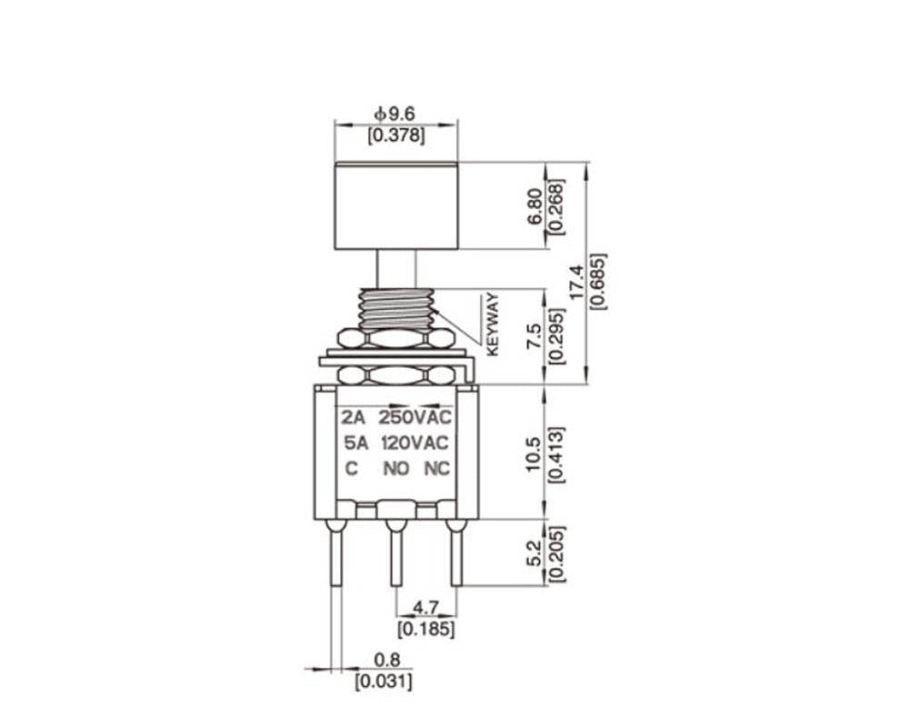 Push Button Switch On-(Off) for Racing Wheels