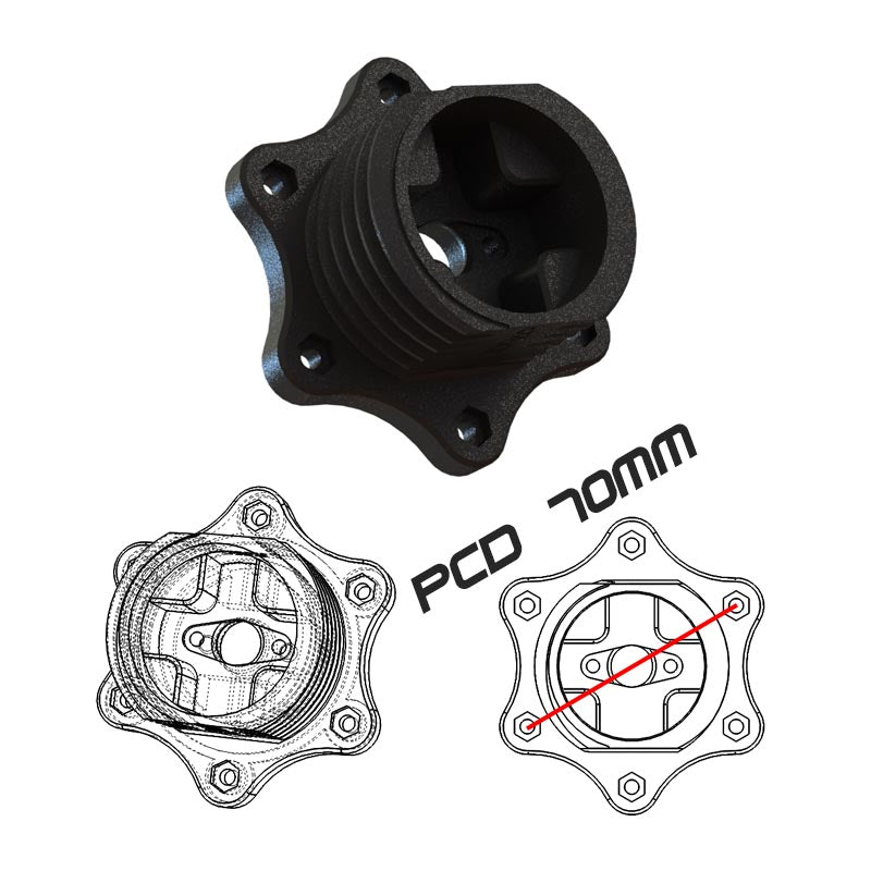 QR / Adapter / Hub – PCD 70mm, 74mm or 50,8mm [Thrustmaster] (PC, PS4, PS5, XBox)