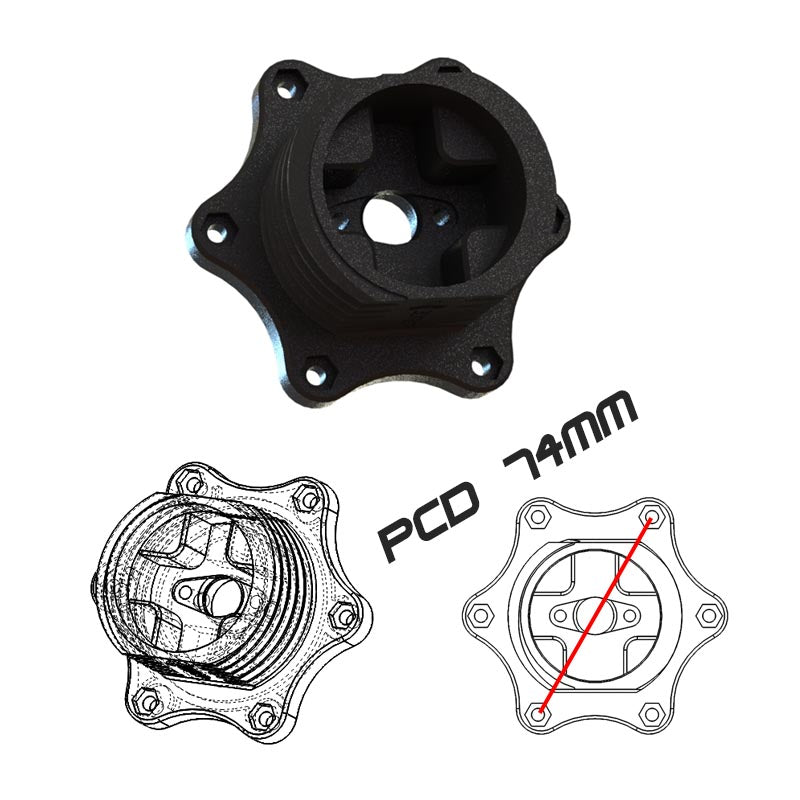 QR / Adapter / Hub – PCD 70mm, 74mm or 50,8mm [Thrustmaster] (PC, PS4, PS5, XBox)